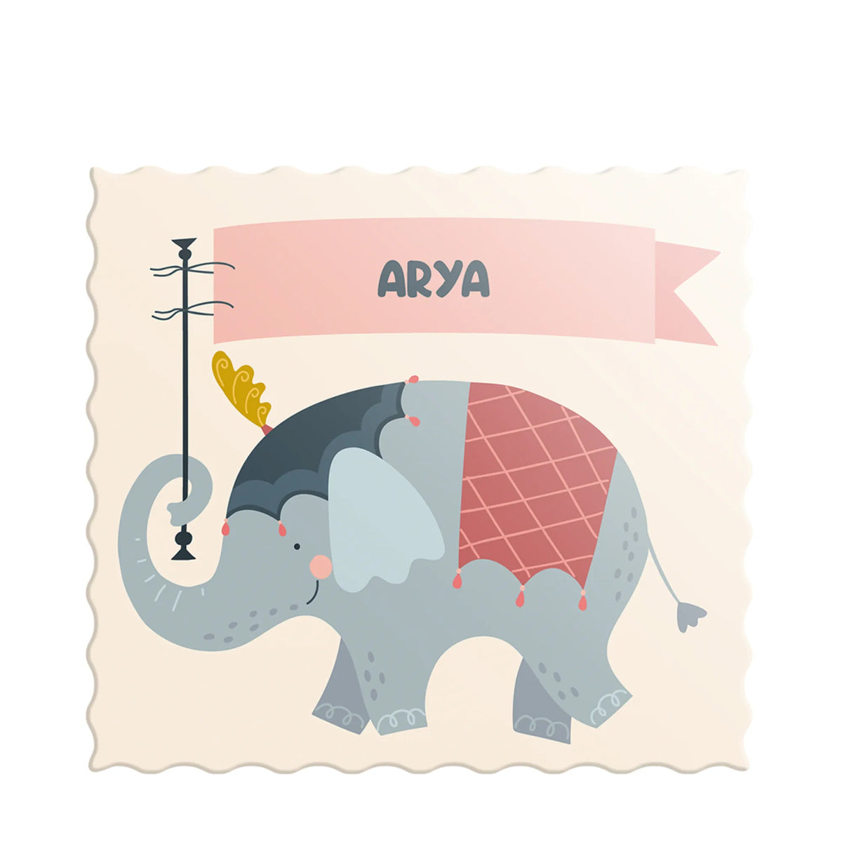 Personalised Animal Circus Name Plate for Kids Room - image 1