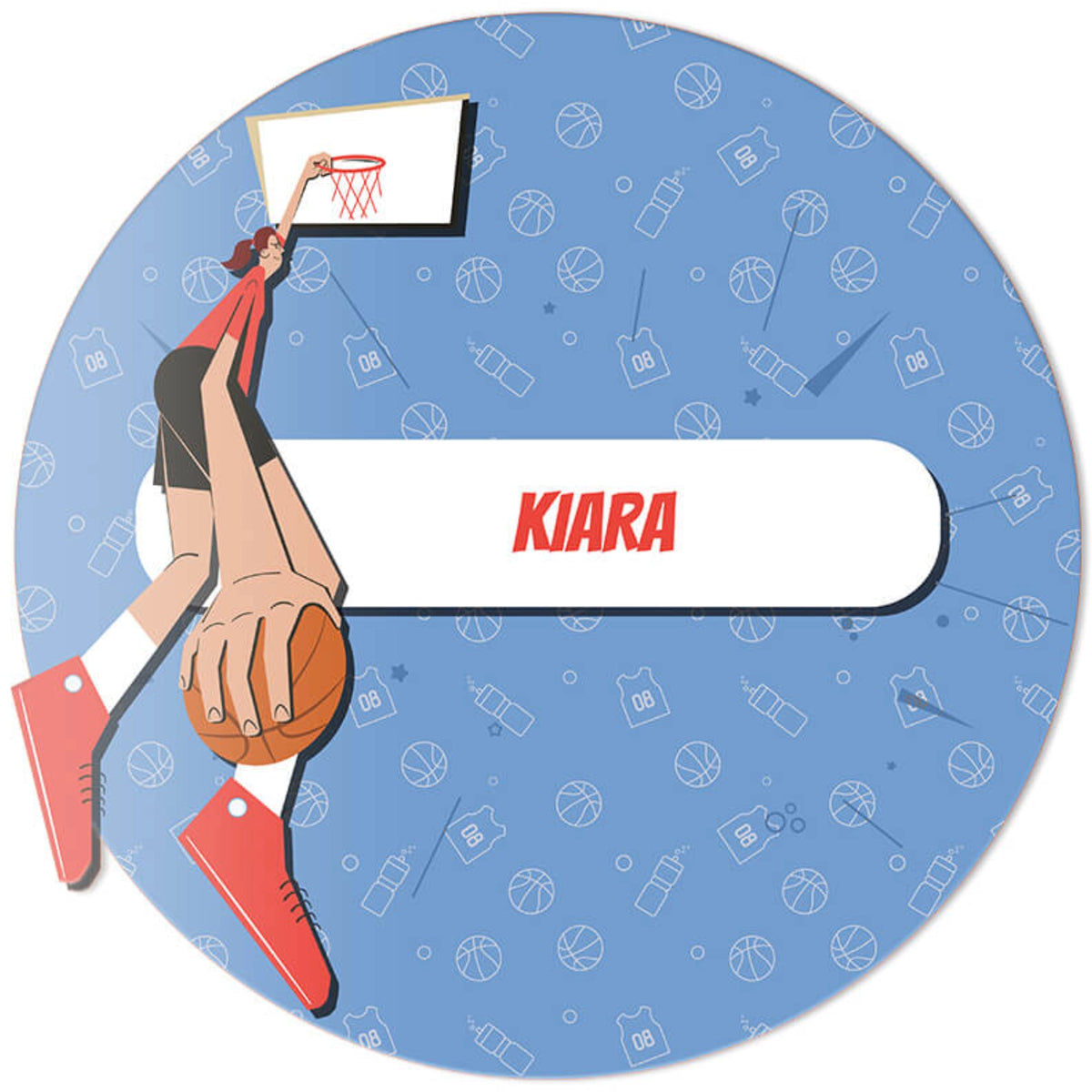 Personalised Basketball Fever Girl Name Plate for Kids Room - image 3
