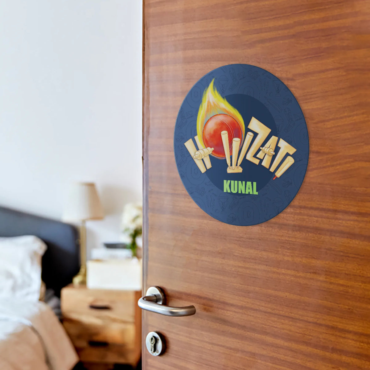 Personalised Cricket Buzz Name Plate for Kids Room - image 2