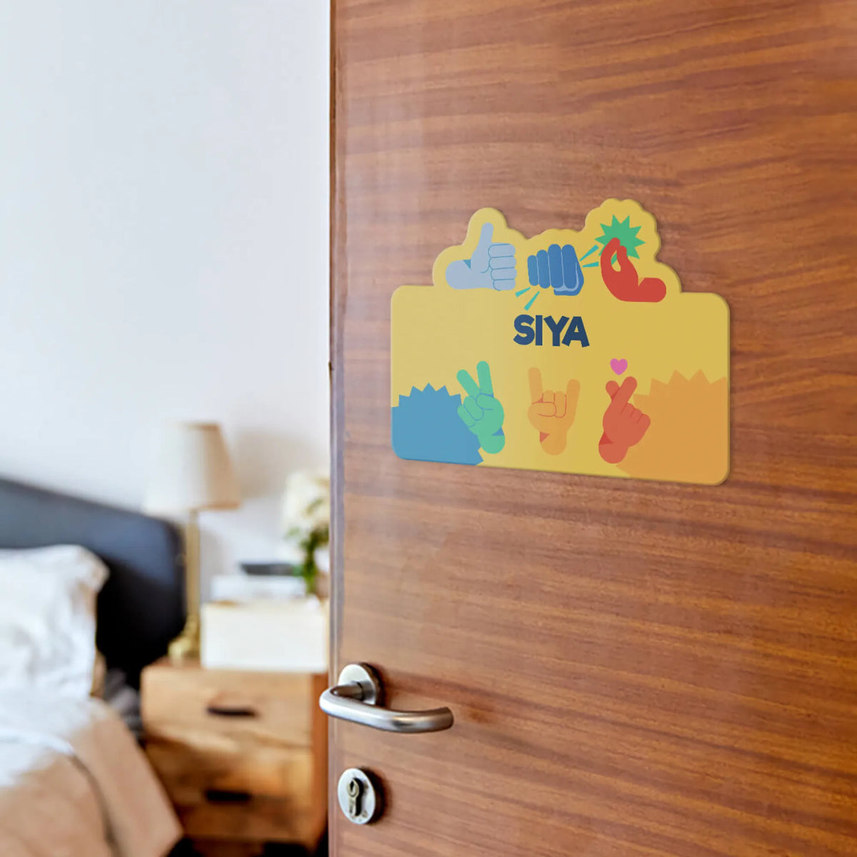 Personalised Emoji Moves Name Plate for Kids Room - image 2