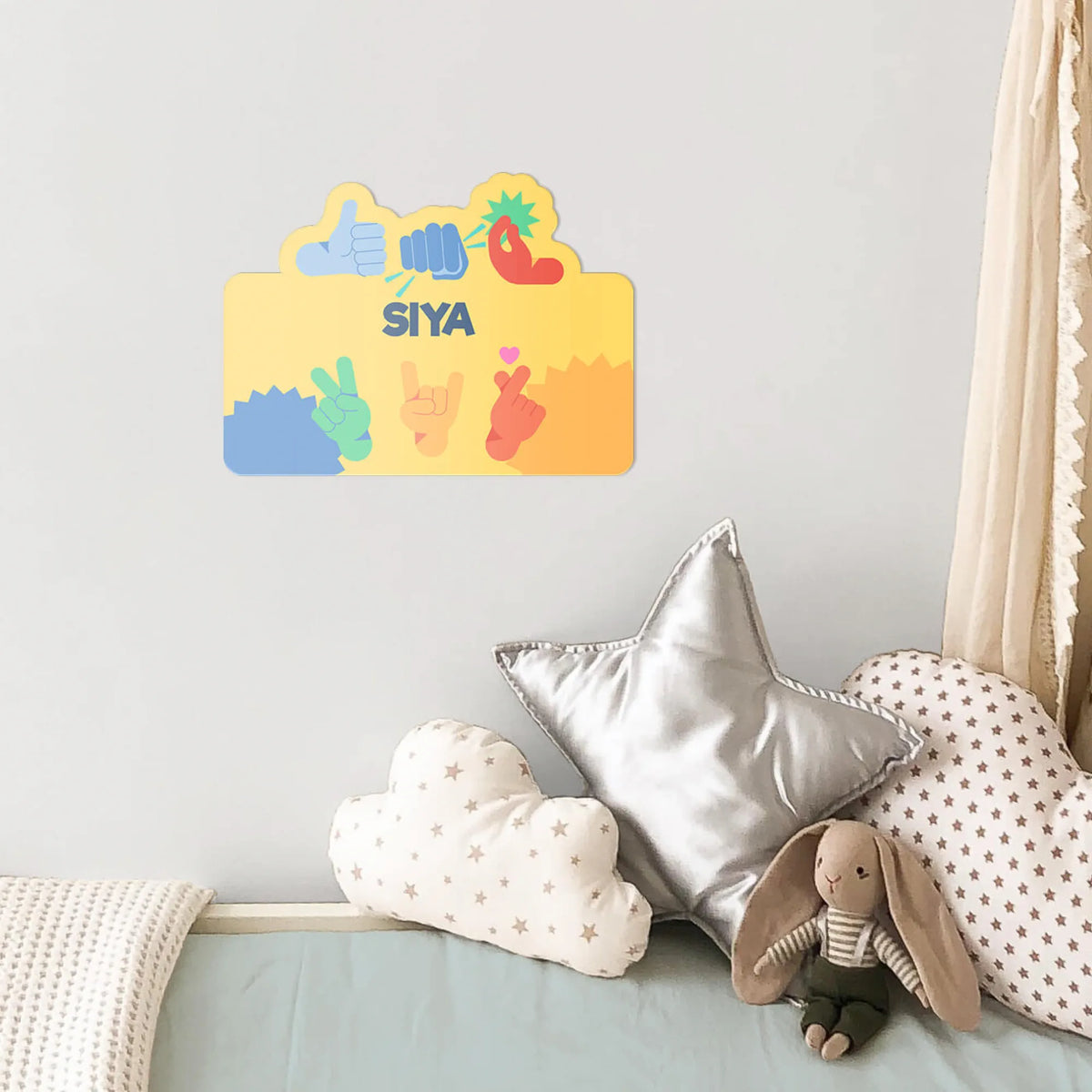 Personalised Emoji Moves Name Plate for Kids Room - image 4