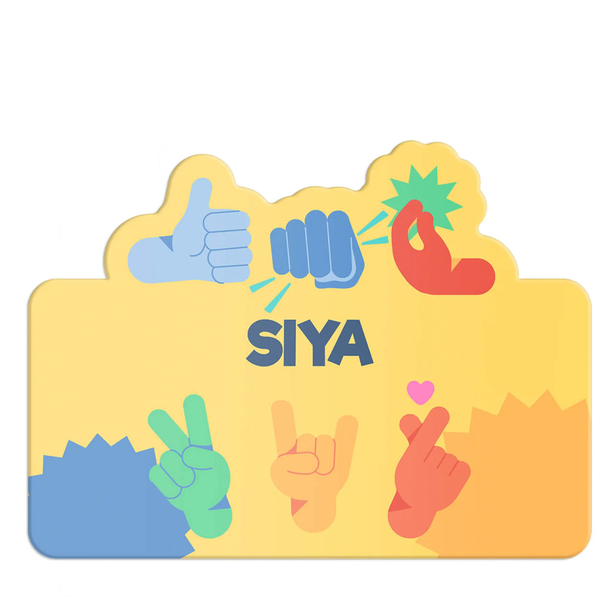 Personalised Emoji Moves Name Plate for Kids Room - image 1