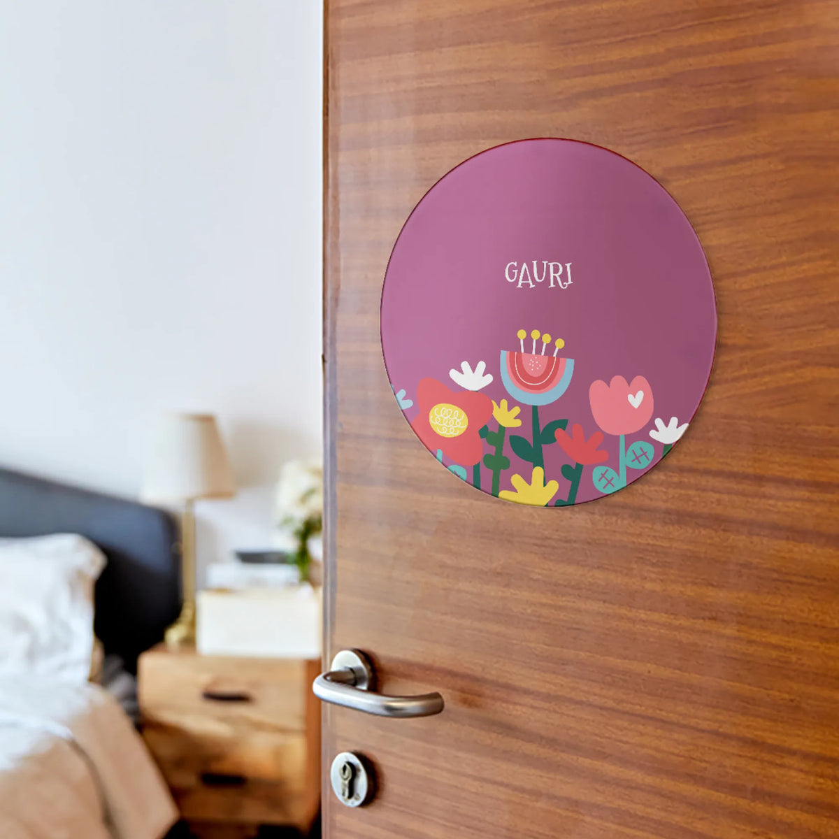 Personalised Flower Power Name Plate for Kids Room - image 2