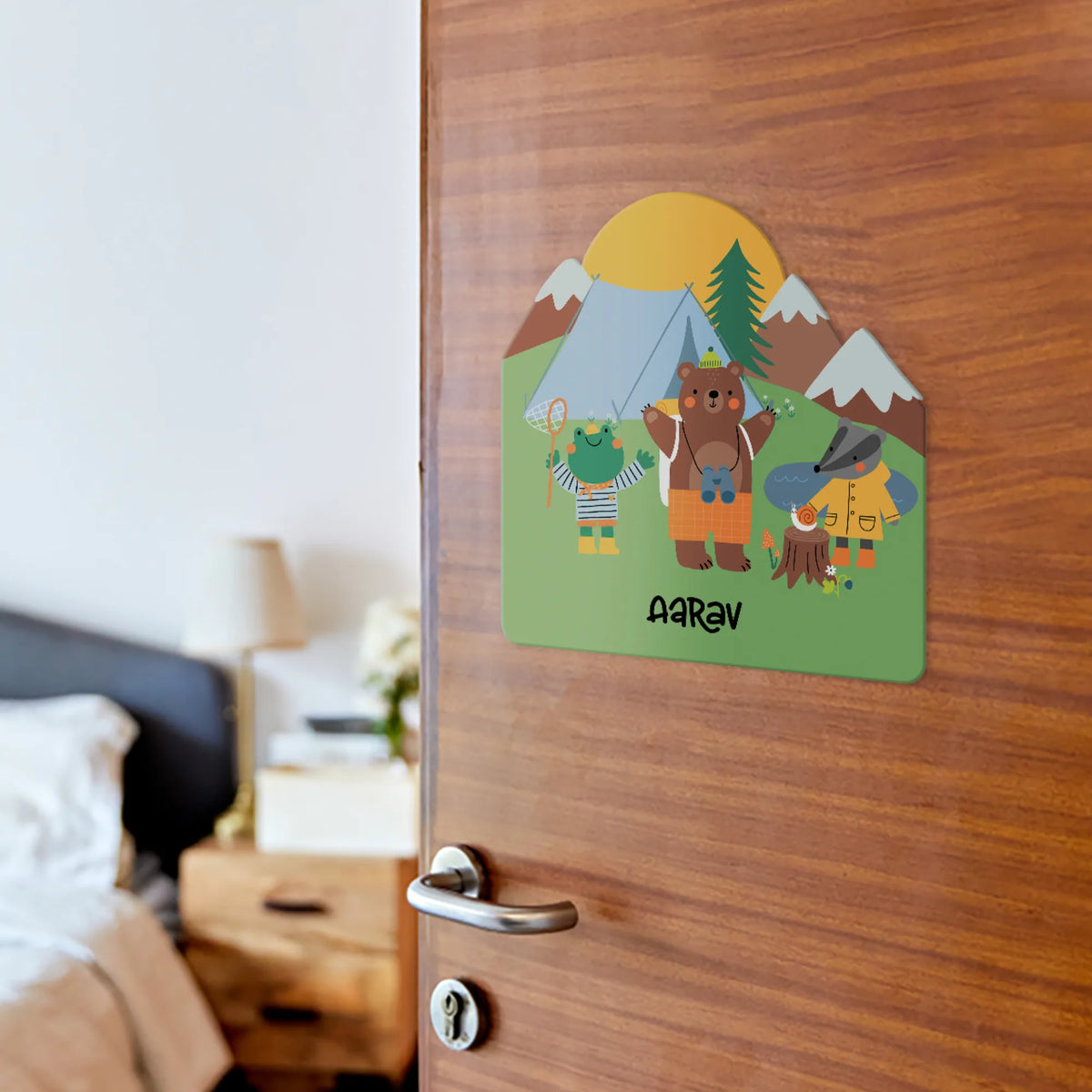 Personalised Into The Wild Name Plate for Kids Room - image 2