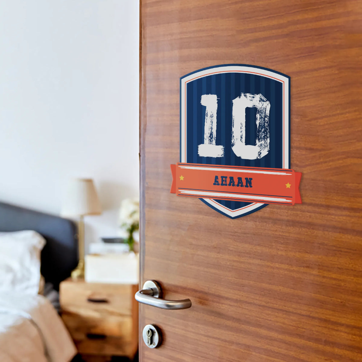 Personalised Jersey Number Name Plate for Kids Room - image 2