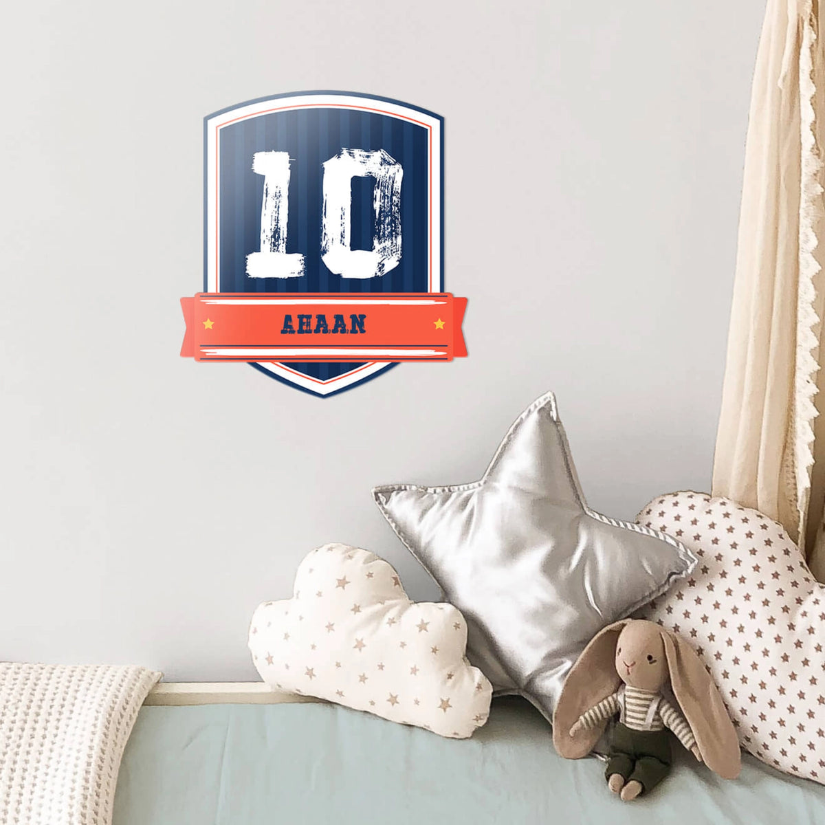 Personalised Jersey Number Name Plate for Kids Room - image 3
