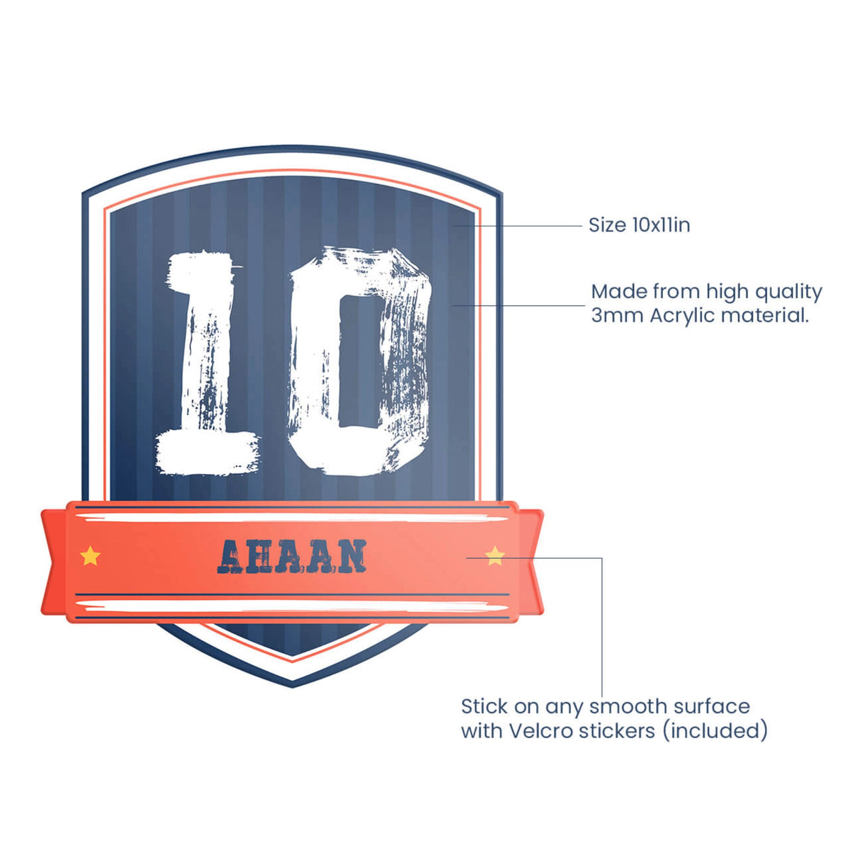 Personalised Jersey Number Name Plate for Kids Room - image 4