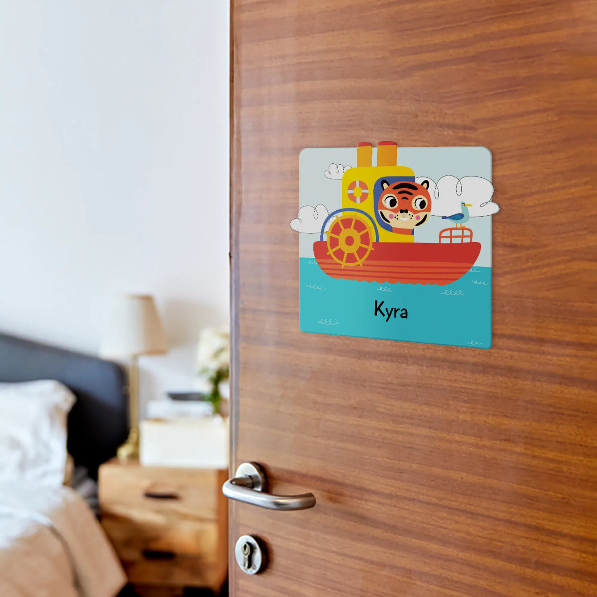 Personalised Let's Travel Name Plate for Kids Room - image 2