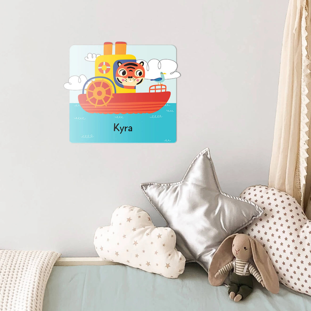 Personalised Let's Travel Name Plate for Kids Room - image 3