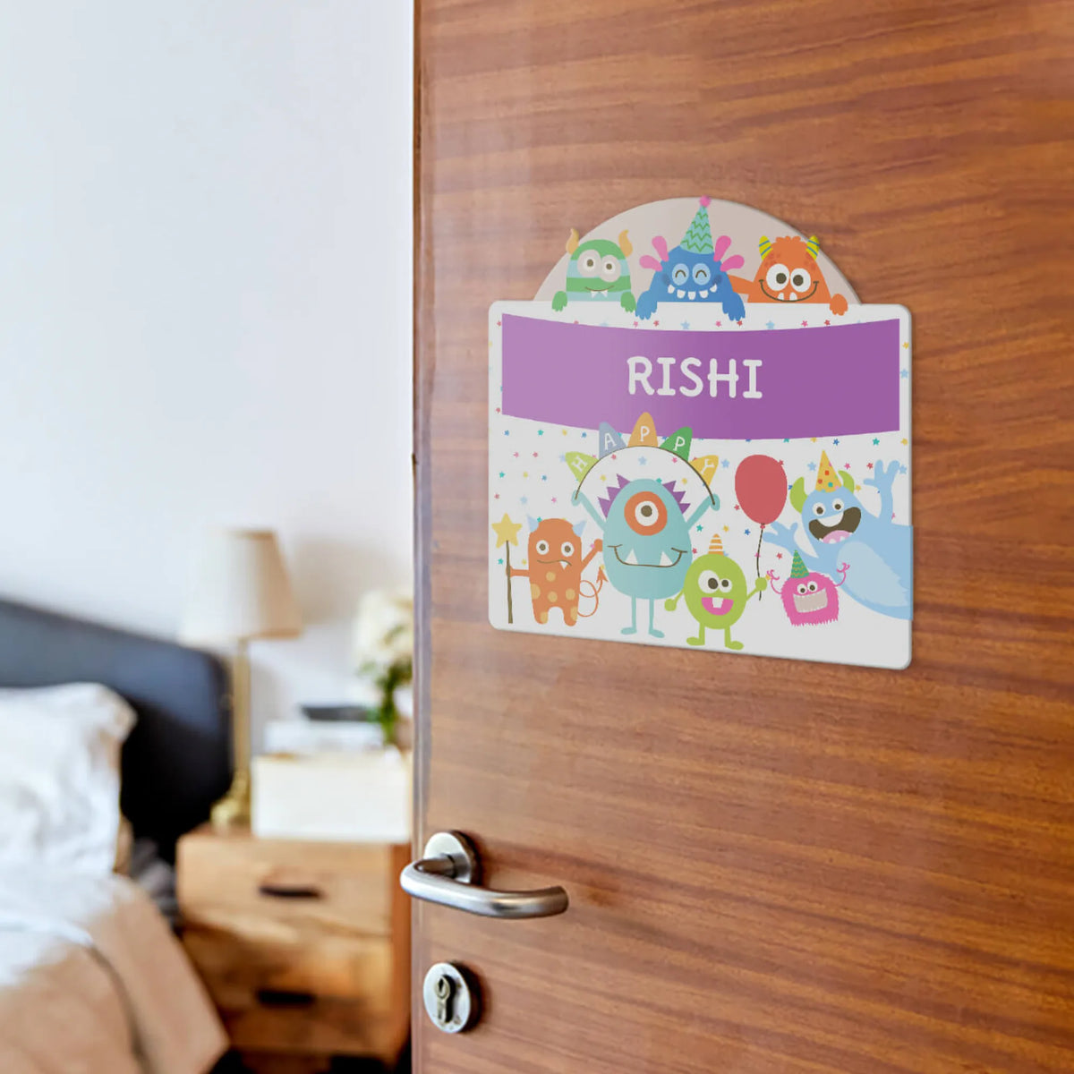 Personalised Monster Party Name Plate for Kids Room - image 2
