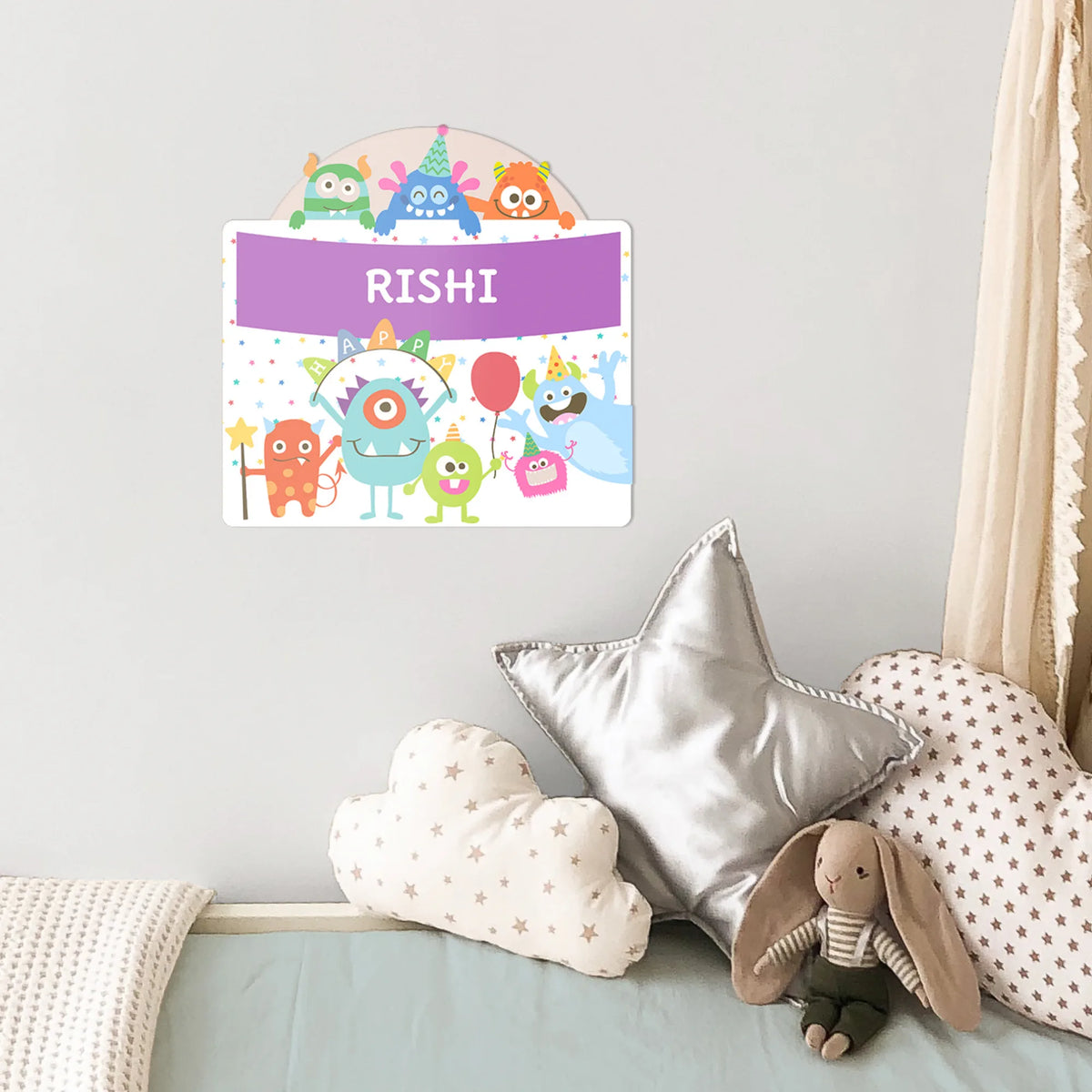 Personalised Monster Party Name Plate for Kids Room - image 4
