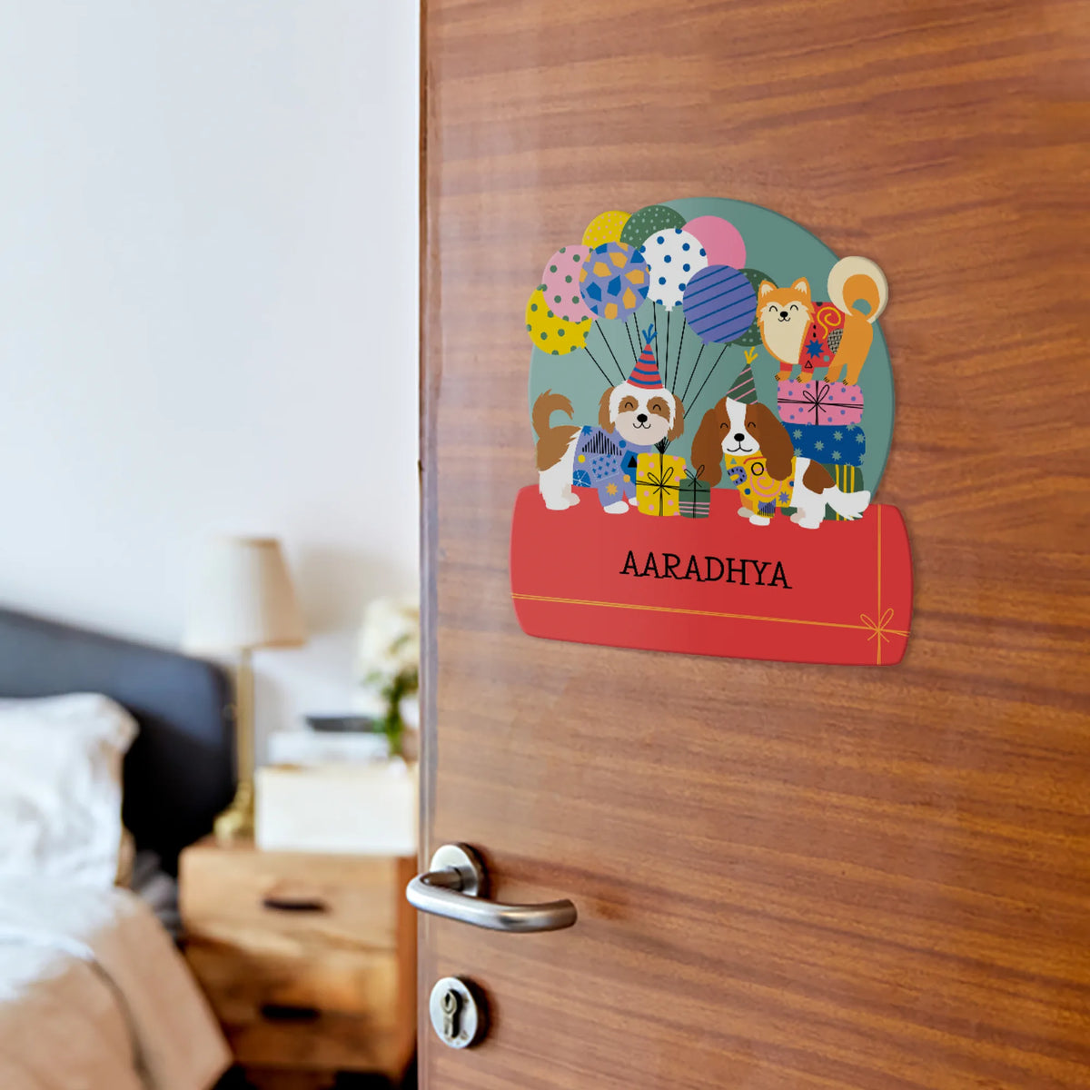 Personalised Paw Party Name Plate for Kids Room - image 2