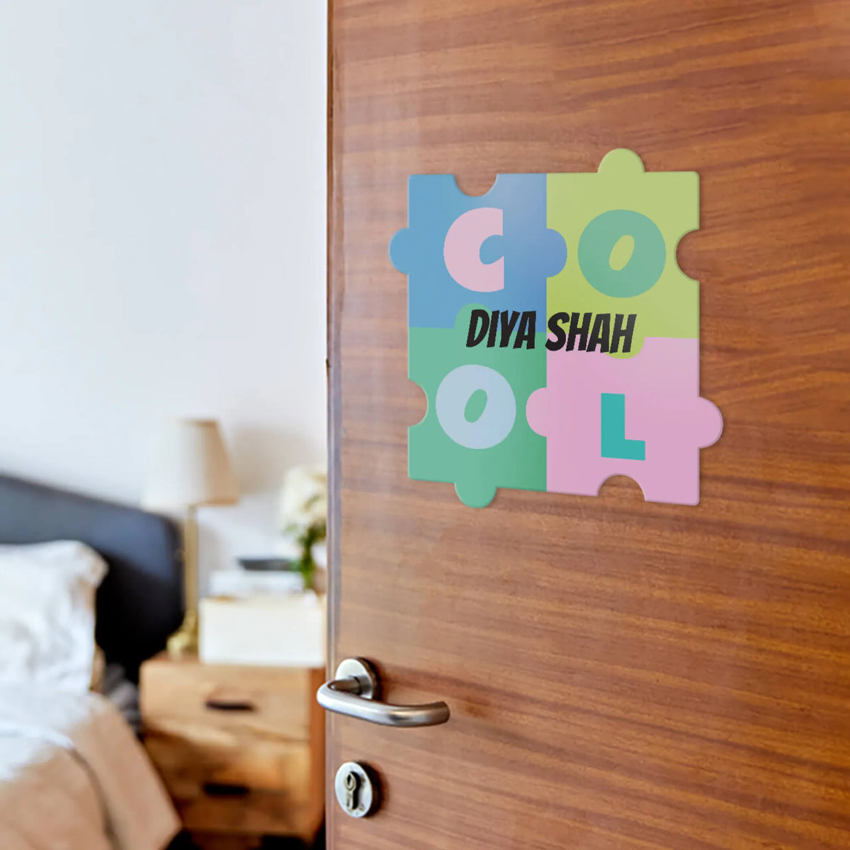 Personalised Puzzle Pop Name Plate for Kids Room - image 2