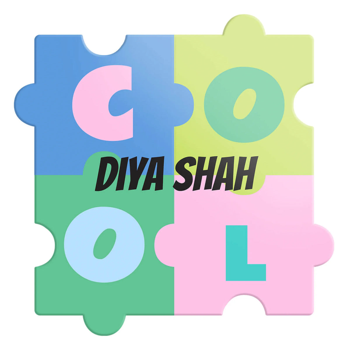 Personalised Puzzle Pop Name Plate for Kids Room - image 1