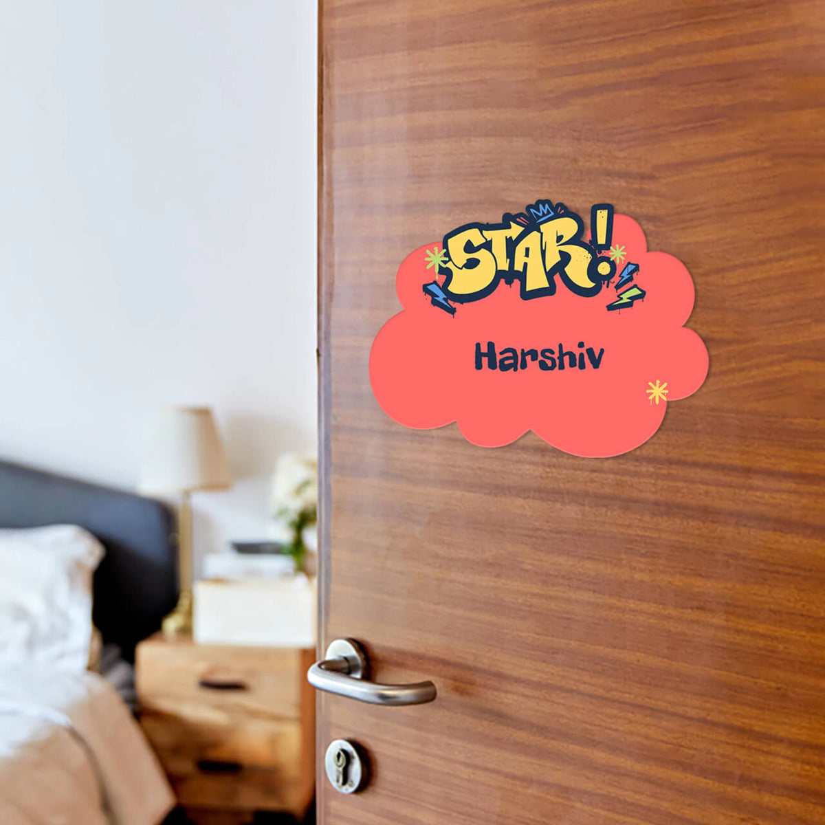 Personalised Rising Stars Name Plate for Kids Room - image 2
