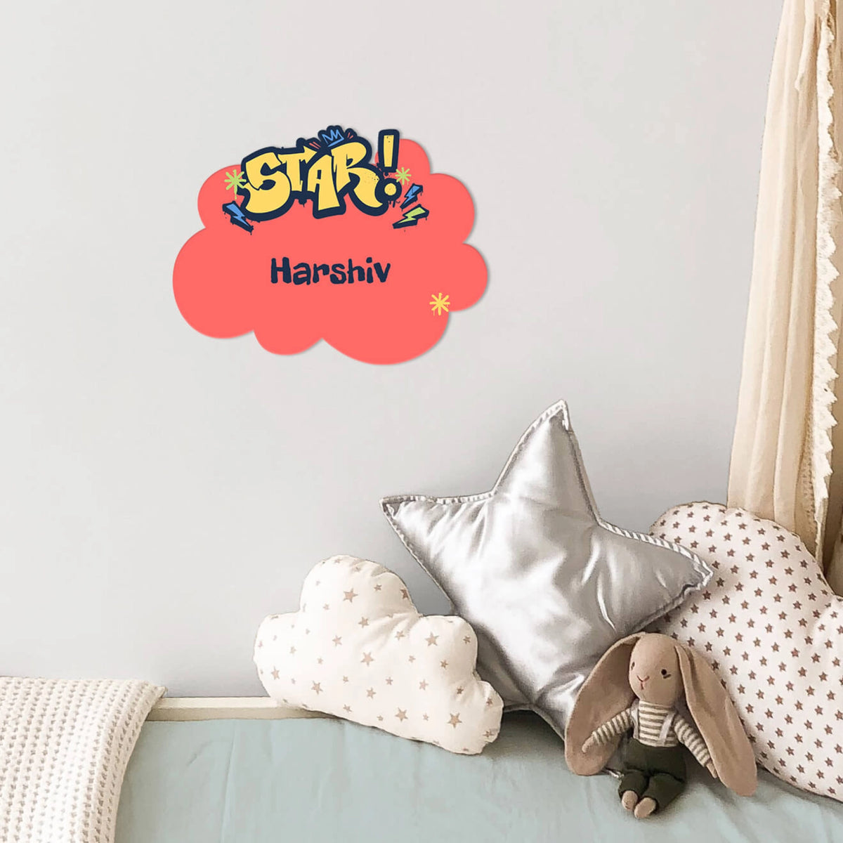 Personalised Rising Stars Name Plate for Kids Room - image 4