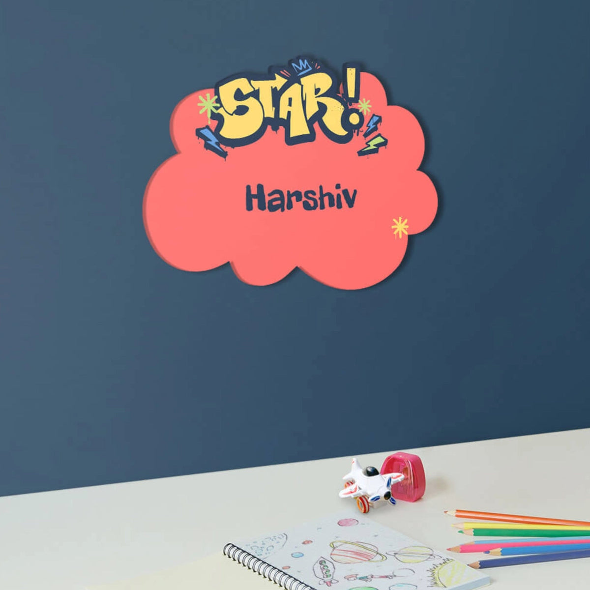 Personalised Rising Stars Name Plate for Kids Room - image 6