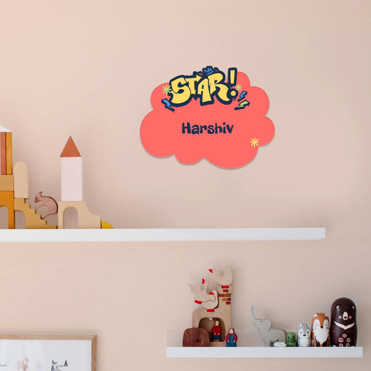 Personalised Rising Stars Name Plate for Kids Room - image 7