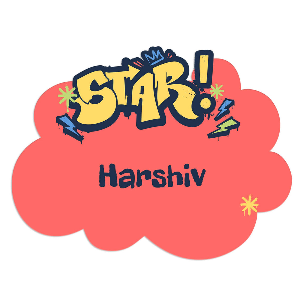 Personalised Rising Stars Name Plate for Kids Room - image 1