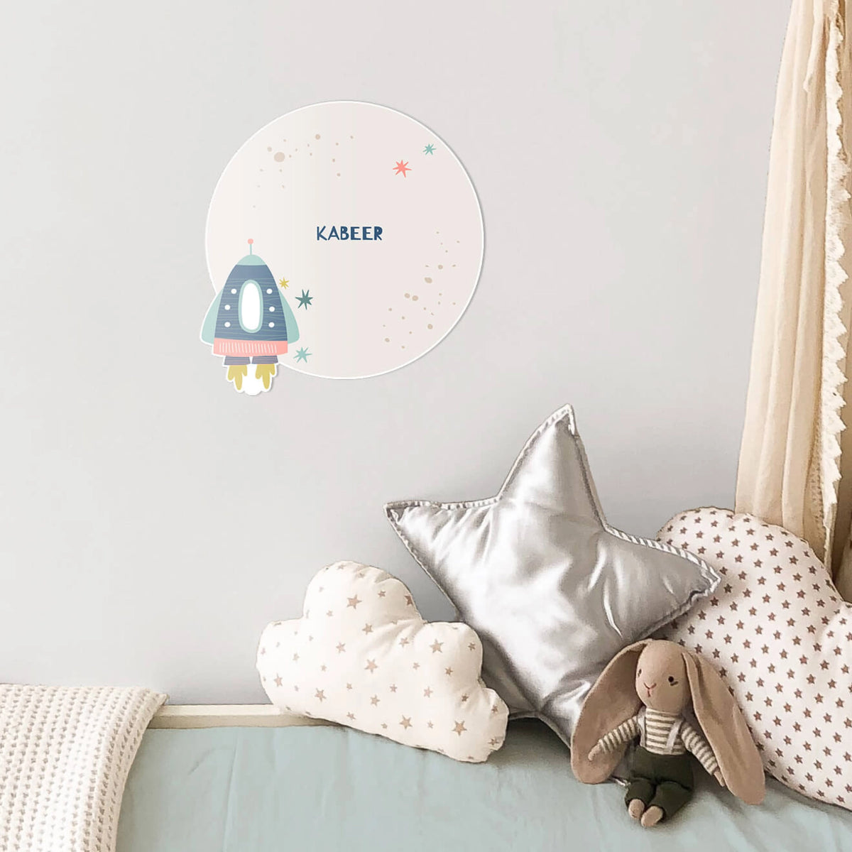 Personalised Space Explorer Name Plate for Kids Room - image 3
