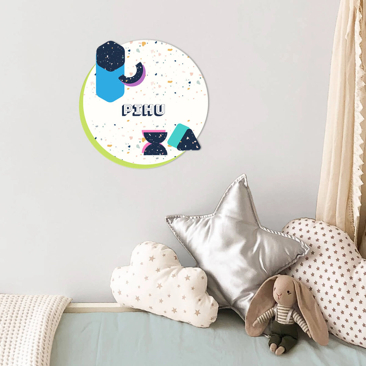 Personalised Terrazzo Pop Name Plate for Kids Room - image 4