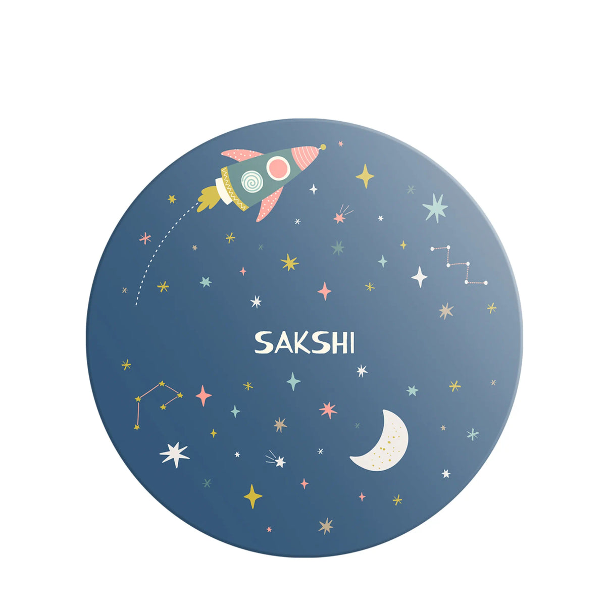 Personalised Twinkling Stars Name Plate for Kids Room - image 1
