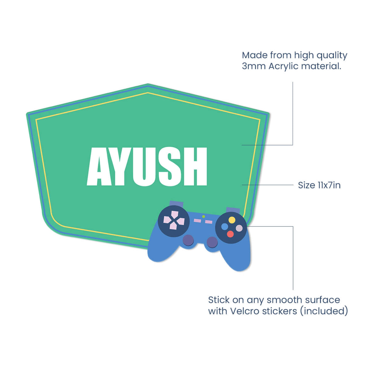 Personalised Video Game Name Plate for Kids Room - image 5