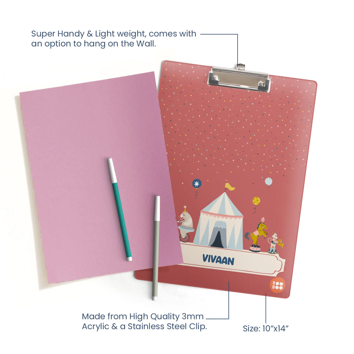 Personalised Animal Circus Exam Board for Kids - image 4