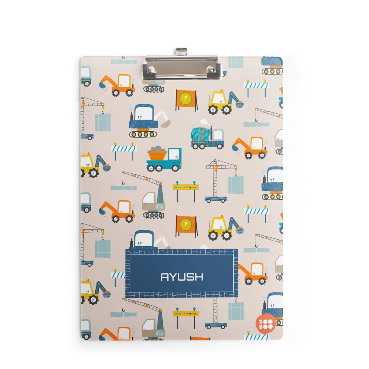 Personalised Construction Site Exam Board for Kids - image 1