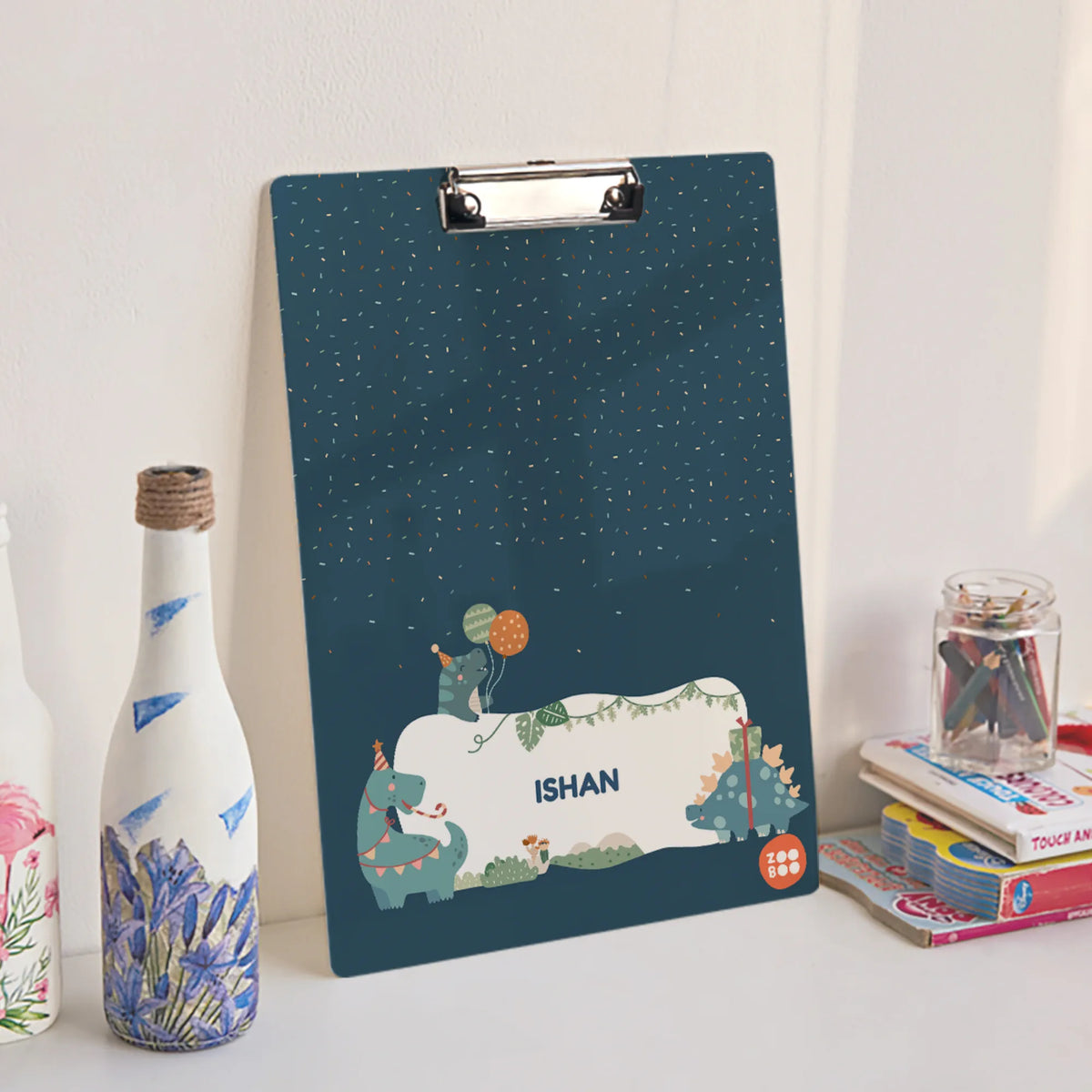 Personalised Dino Party Exam Board for Kids - image 3