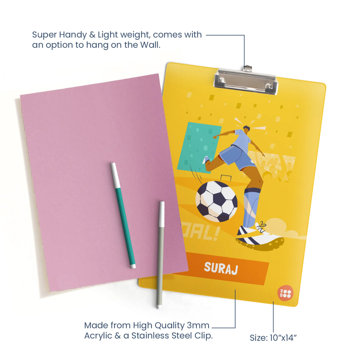 Personalised Football Goals Boy Exam Board for Kids - image 4