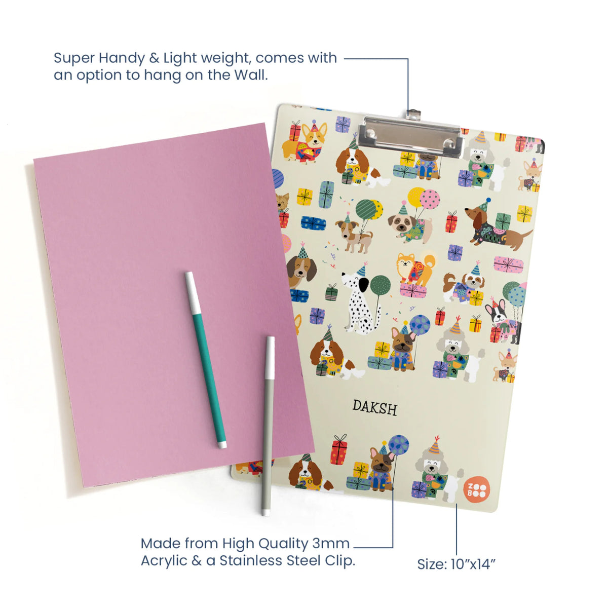 Personalised Paw Party Exam Board for Kids - image 4