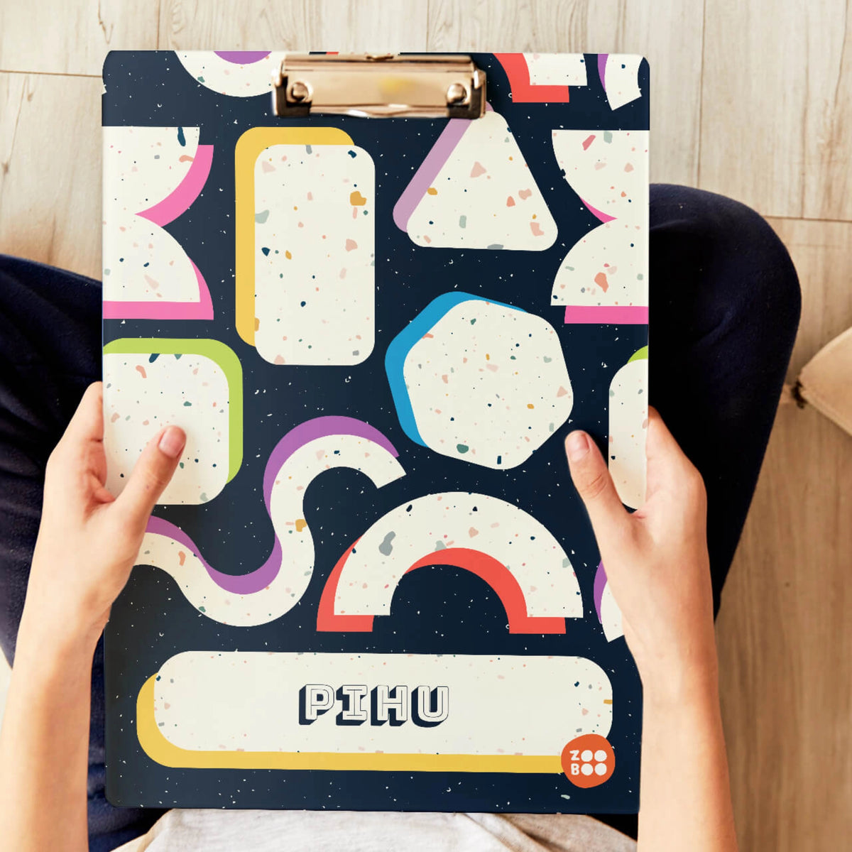 Personalised Terrazzo Pop Exam Board for Kids - image 2