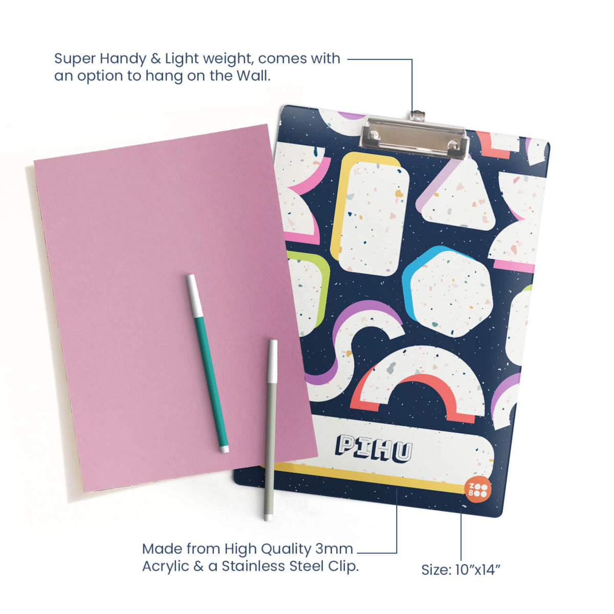 Personalised Terrazzo Pop Exam Board for Kids - image 4
