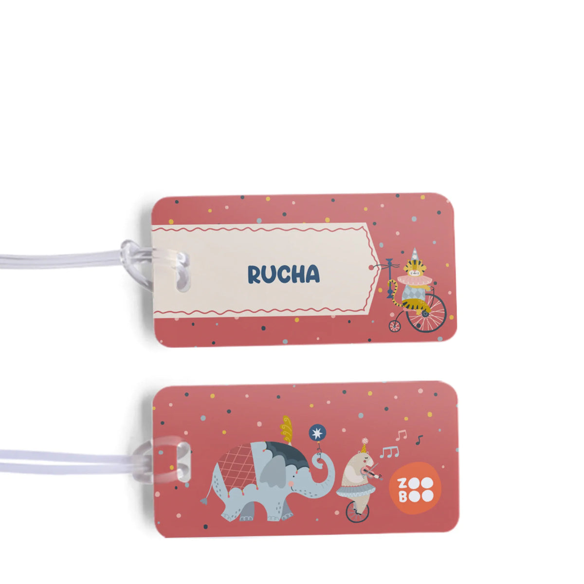 Personalised Animal Circus School Bag Tags for Kids - image 1