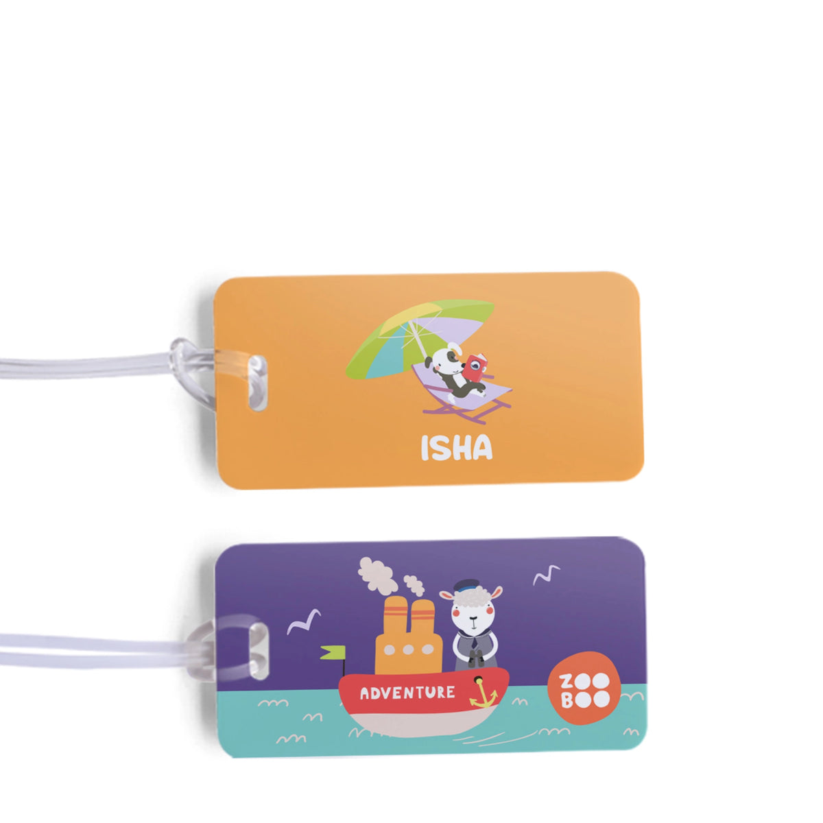 Personalised Animal Library School Bag Tags for Kids - image 1