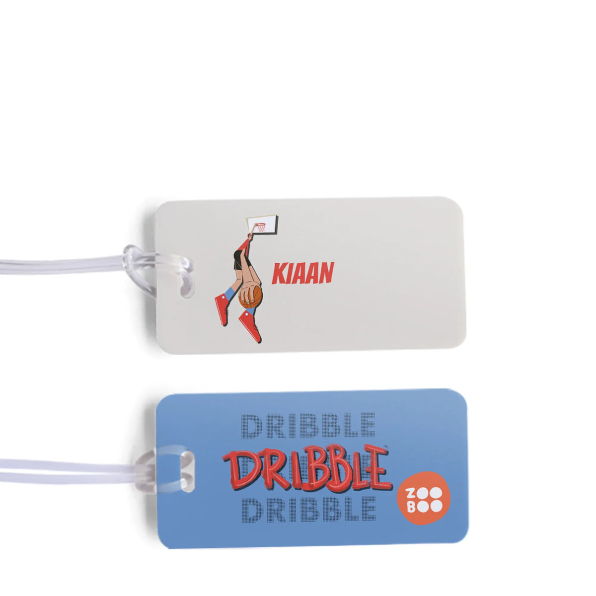 Personalised Basketball Fever Boy School Bag Tags for Kids - image 1