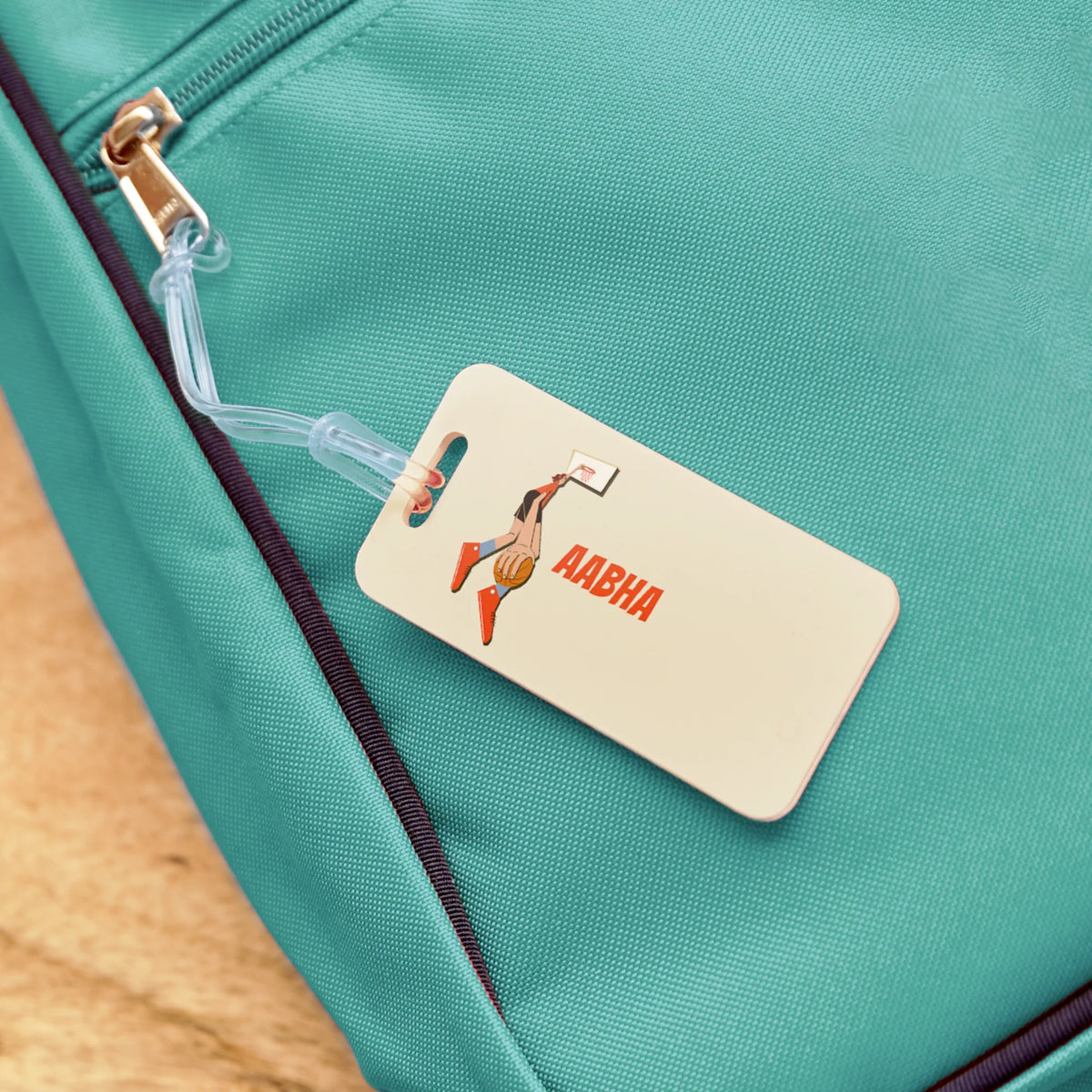 Personalised Basketball Fever Girl School Bag Tags for Kids - image 3