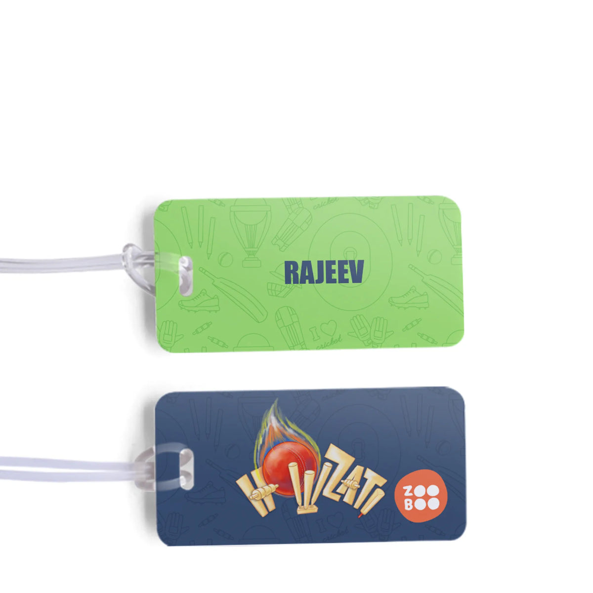 Personalised Cricket Buzz School Bag Tags for Kids - image 1