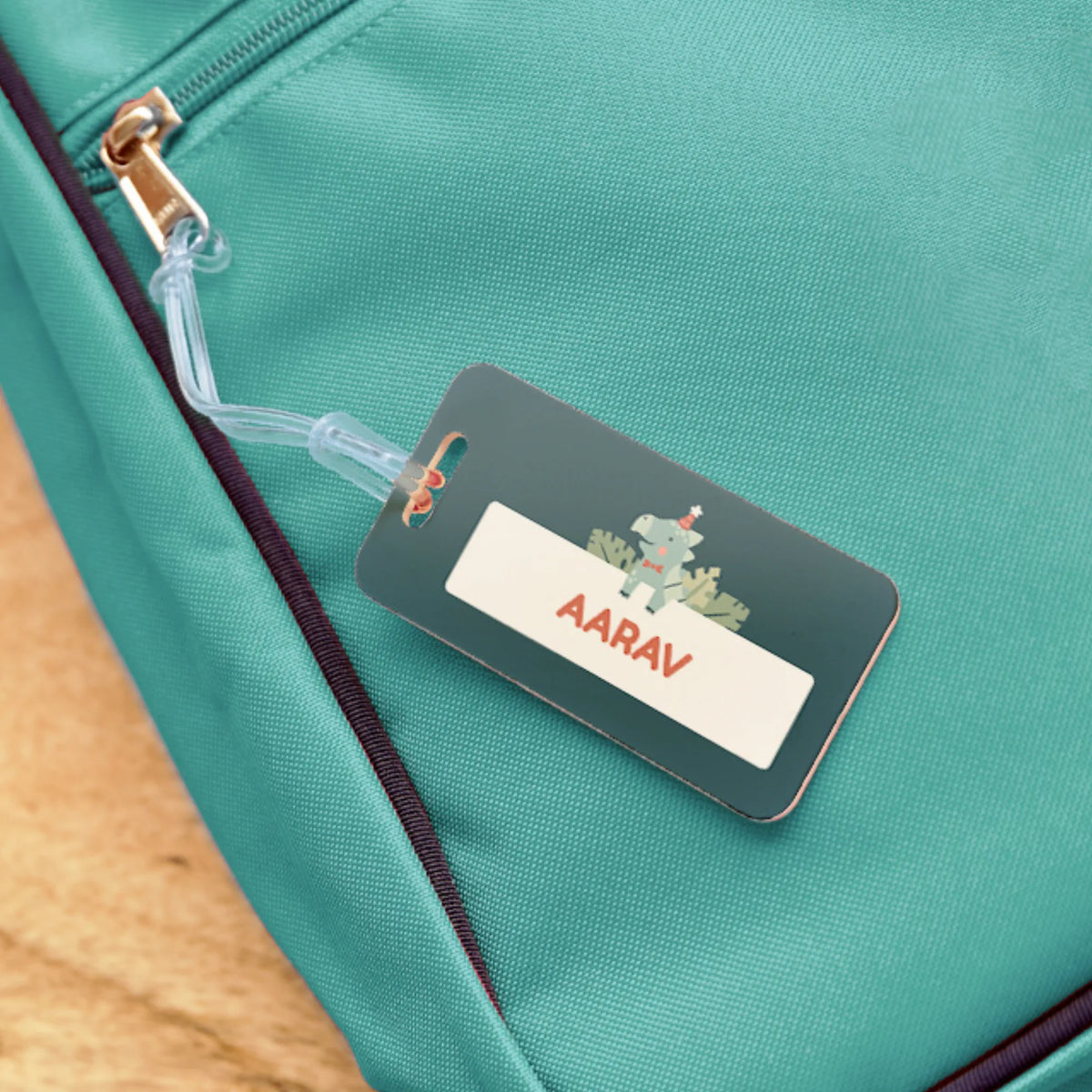 Personalised Dino Party School Bag Tags for Kids - image 3
