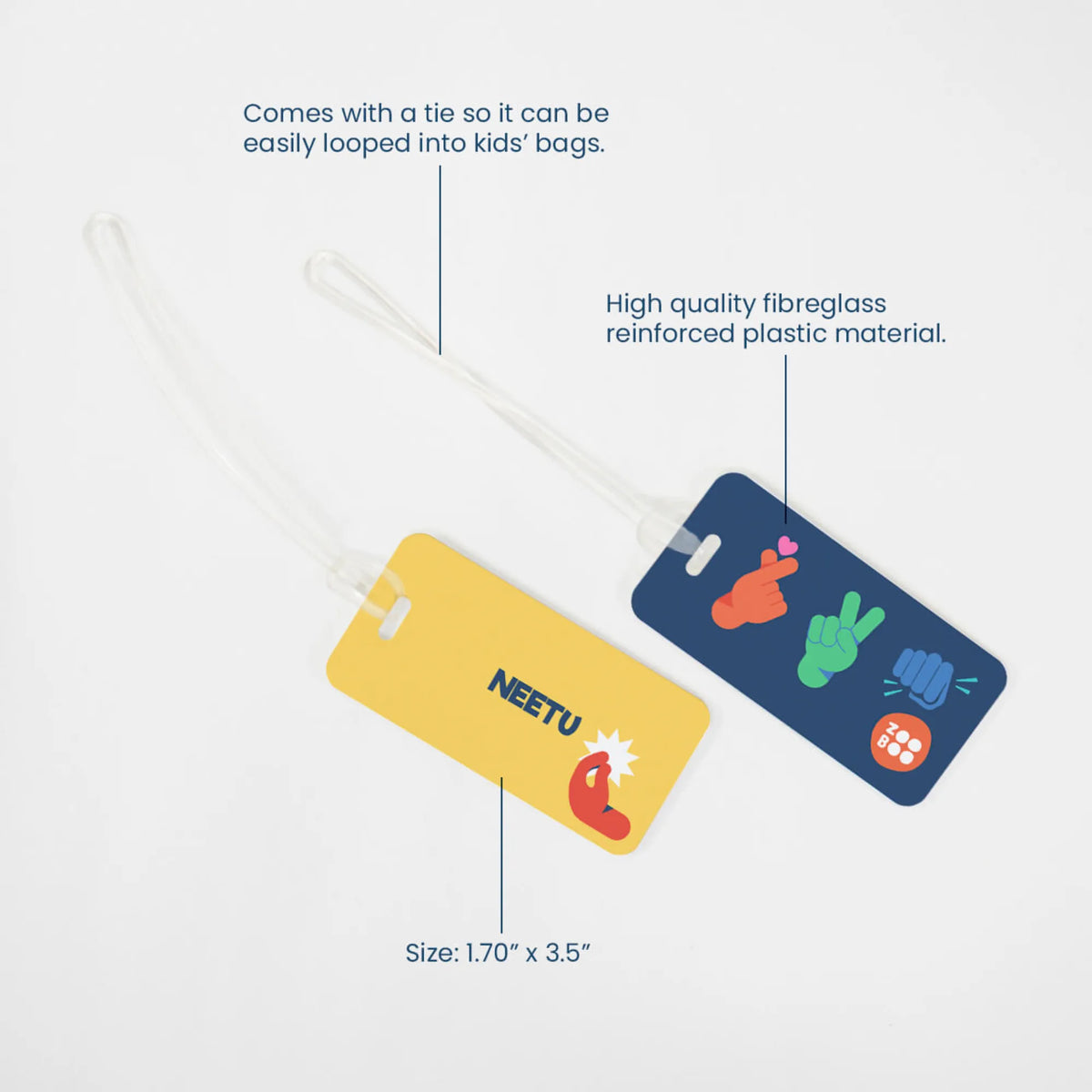 Personalised Emoji Moves School Bag Tags for Kids - image 4