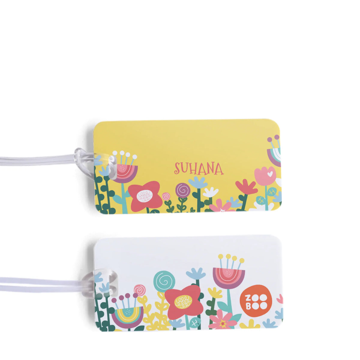 Personalised Flower Power School Bag Tags for Kids - image 1