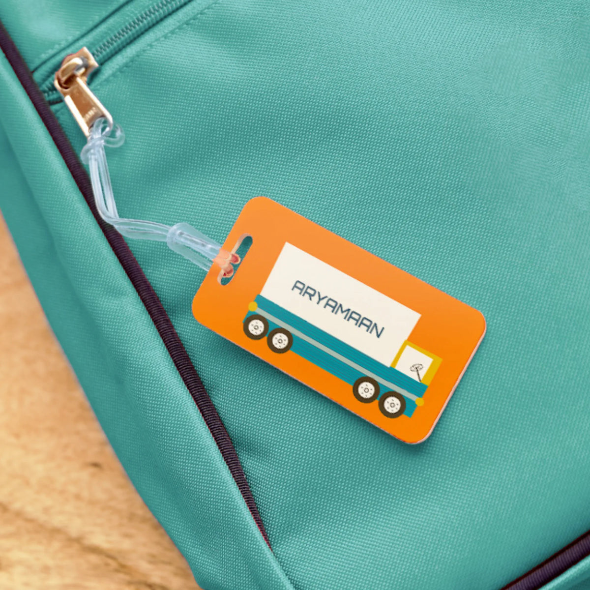 Personalised Let's Build School Bag Tags for Kids - image 3