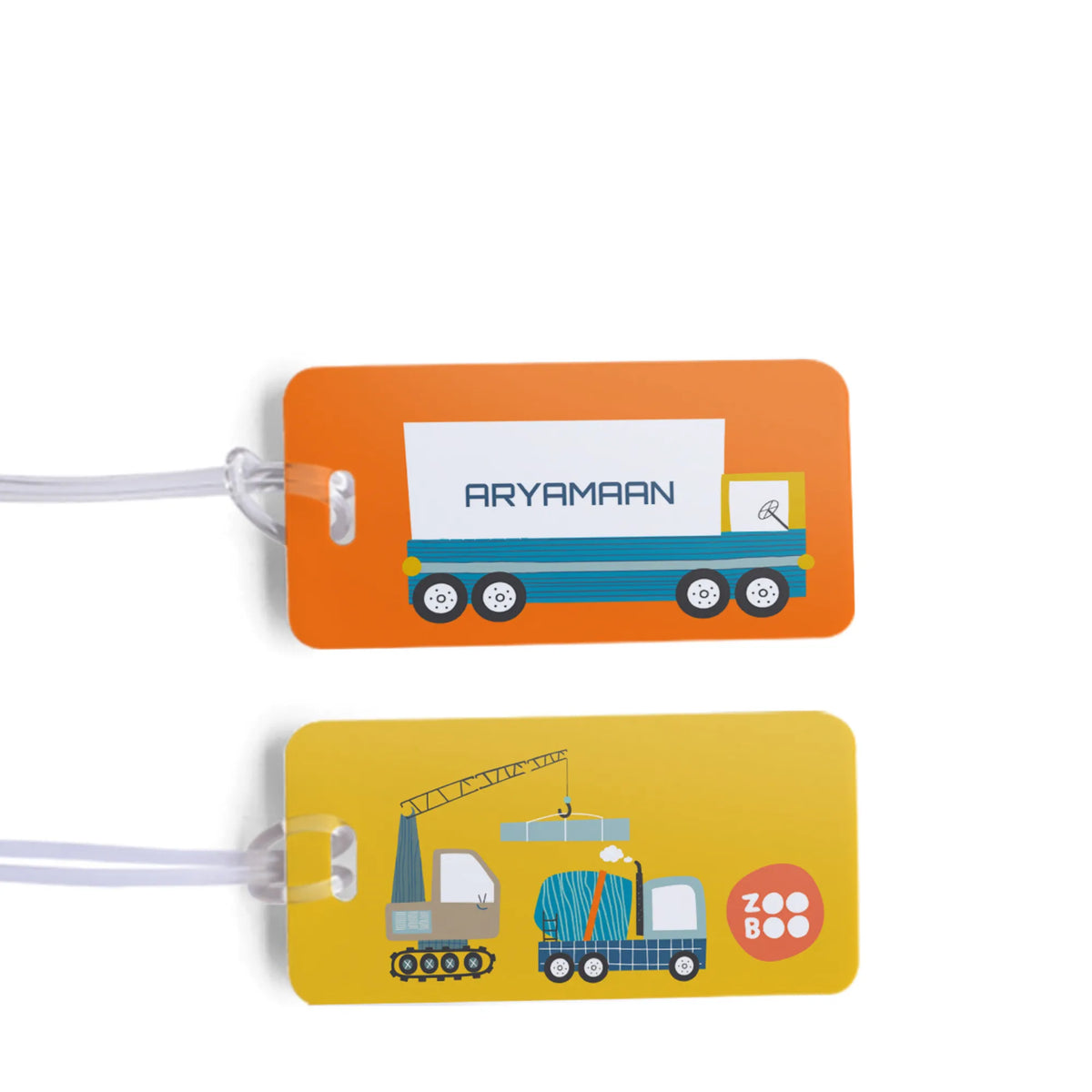 Personalised Let's Build School Bag Tags for Kids - image 1