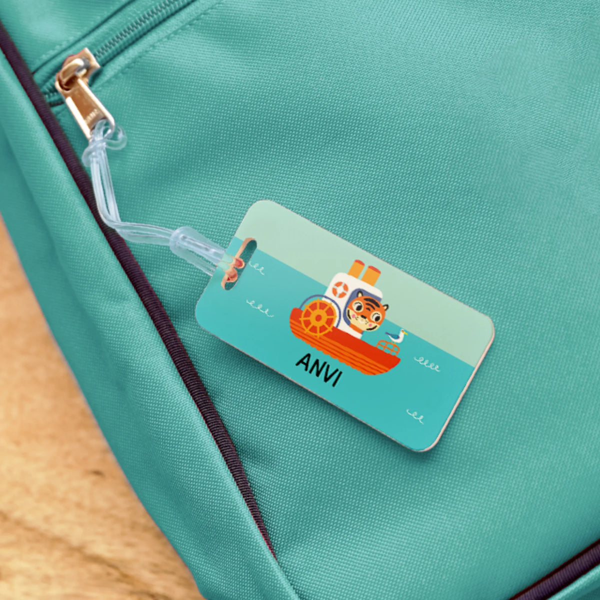 Personalised Let's Travel School Bag Tags for Kids - image 3