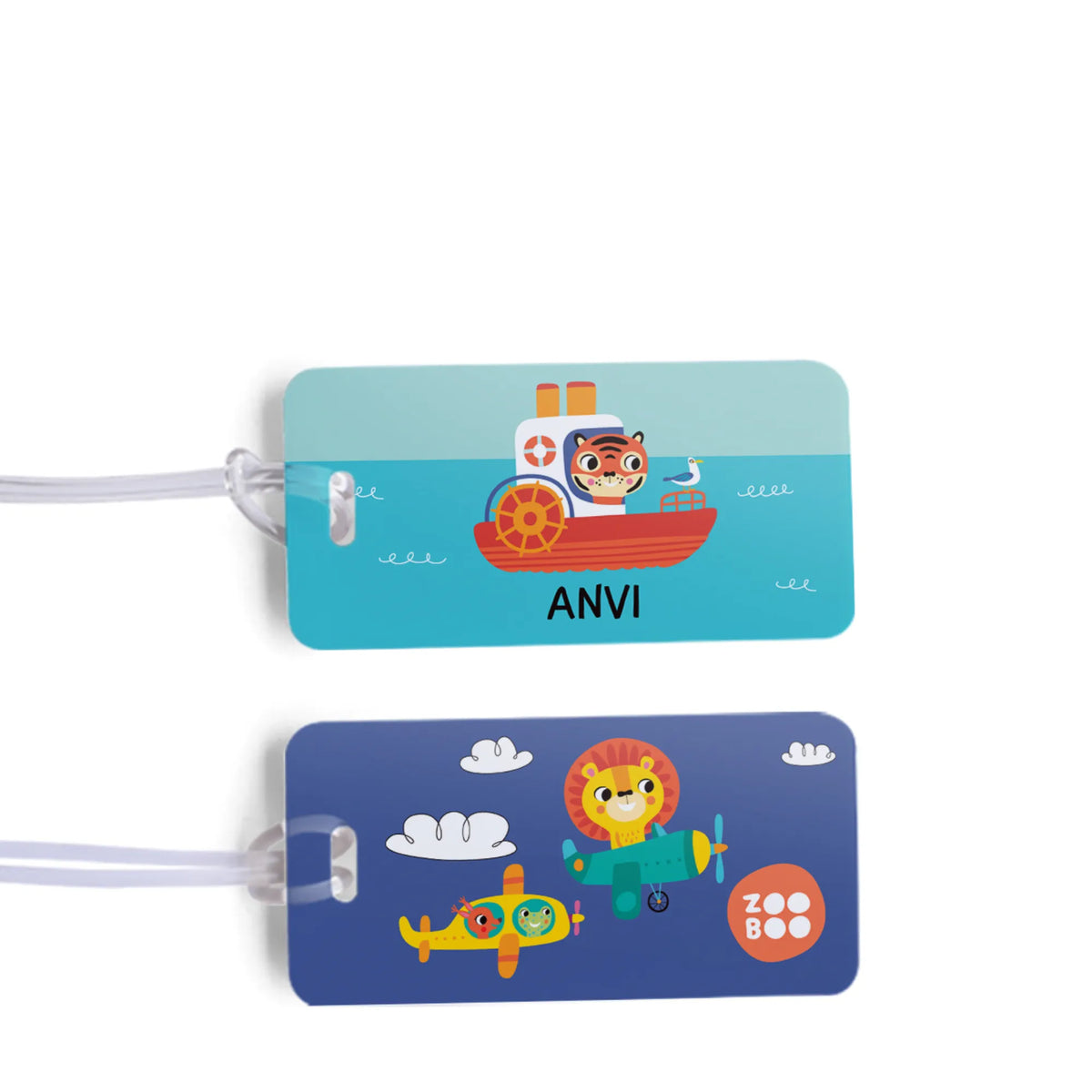 Personalised Let's Travel School Bag Tags for Kids - image 1