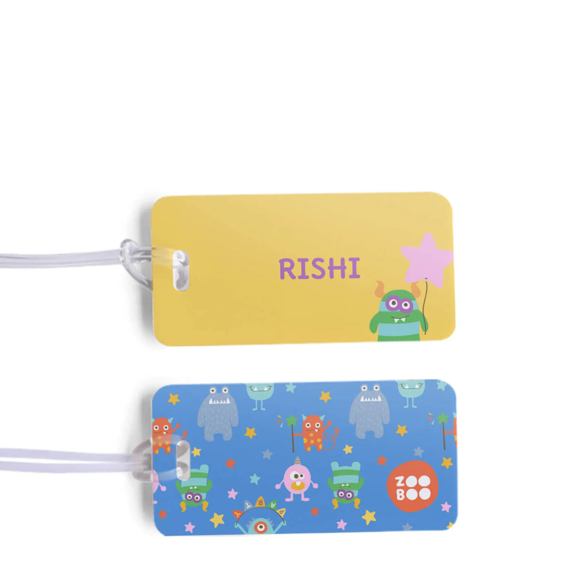 Personalised Monster Party School Bag Tags for Kids - image 1