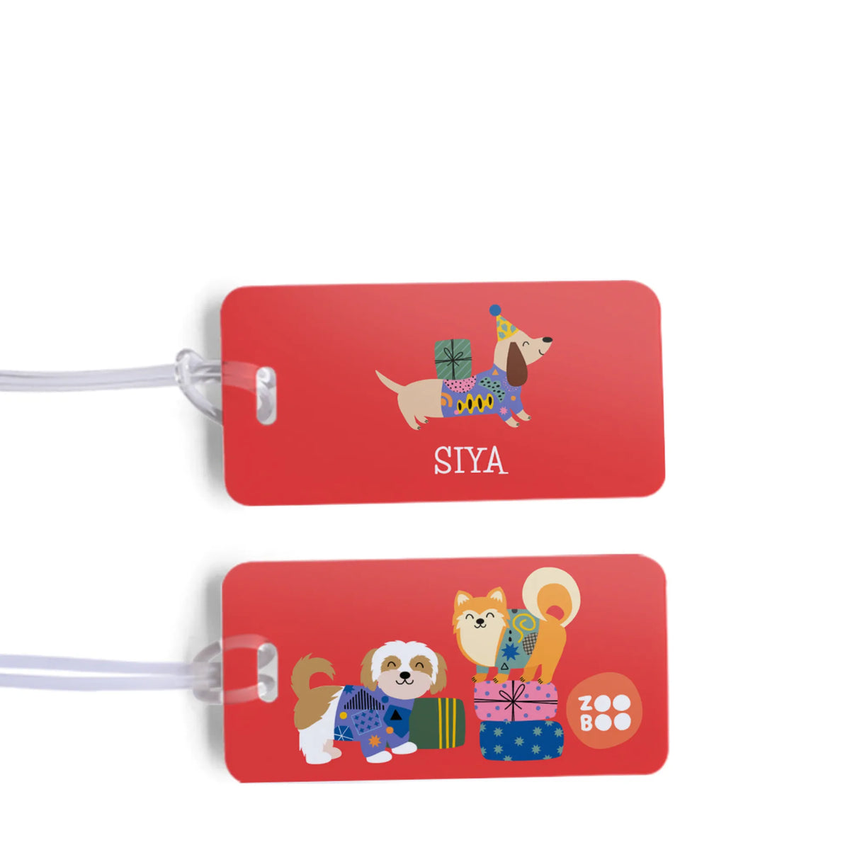 Personalised Paw Party School Bag Tags for Kids - image 1