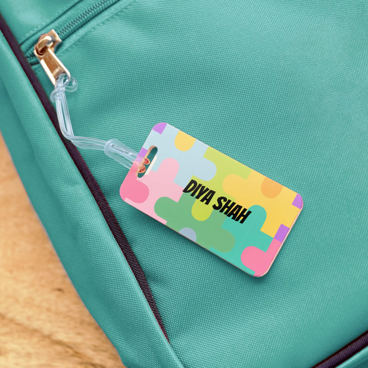 Personalised Puzzle Pop School Bag Tags for Kids - image 3