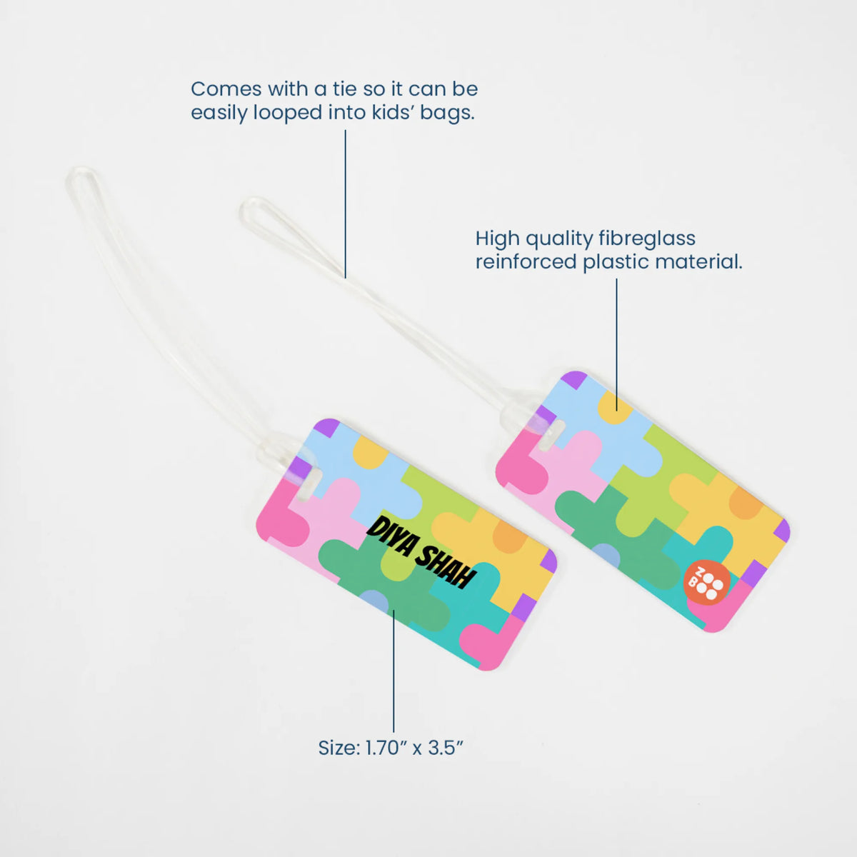 Personalised Puzzle Pop School Bag Tags for Kids - image 4